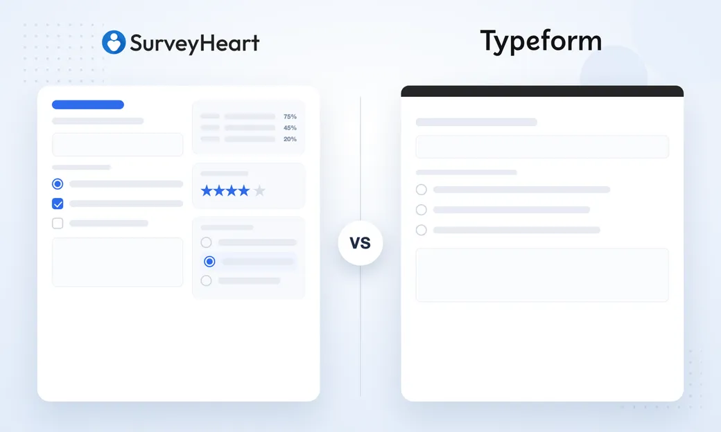 SurveyHeart compared with Typeform