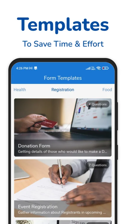 SurveyHeart form templates gallery with ready-made forms by category