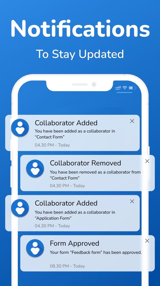 SurveyHeart app: Notifications on new responses